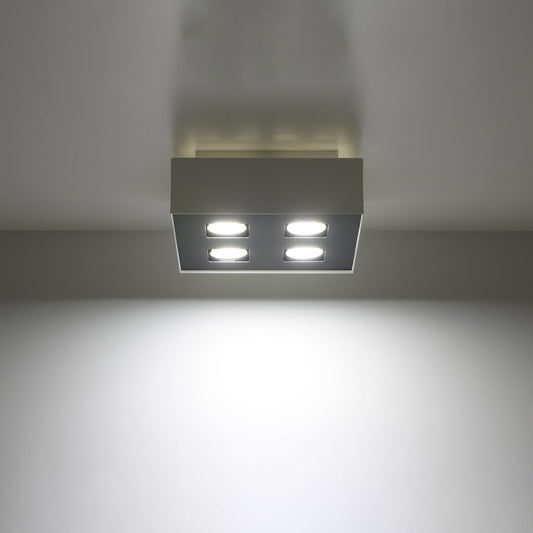 Moderne 4-Flammige Mono Deckenlamp in Wit – Stijlvolle Verlichting voor Elk Interieur 0