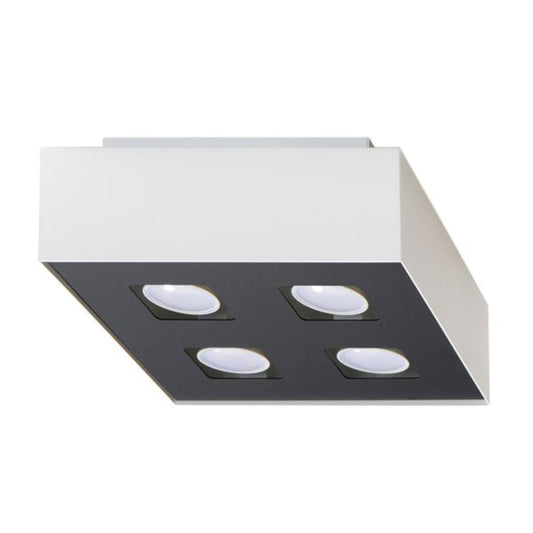 Moderne 4-Flammige Mono Deckenlamp in Wit – Stijlvolle Verlichting voor Elk Interieur 1