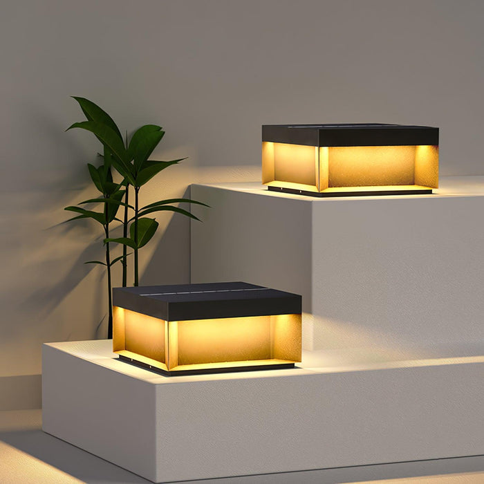 Moderne Buitenlamp Zwart met Zonne-energie - Stijlvolle Solar Wandlamp voor Buitenruimte 2