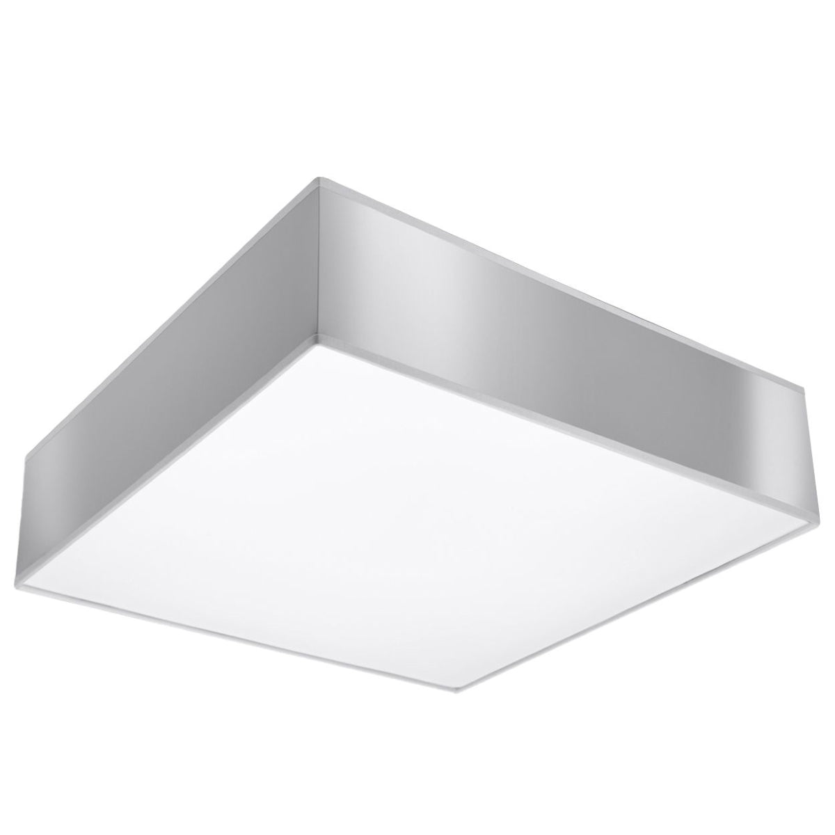 Moderne Deckenleuchte Horus 35 in Grijs - Minimalistisch en LED-compatibel, Ø35 cm 1