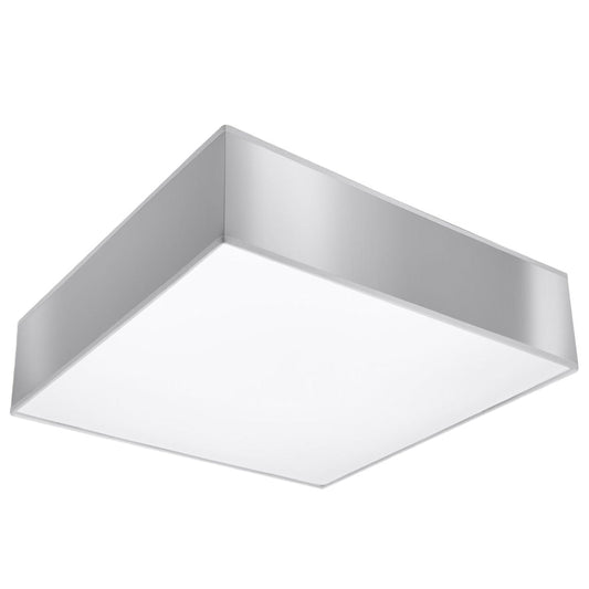 Moderne Deckenleuchte Horus 35 in Grijs - Minimalistisch en LED-compatibel, Ø35 cm 1