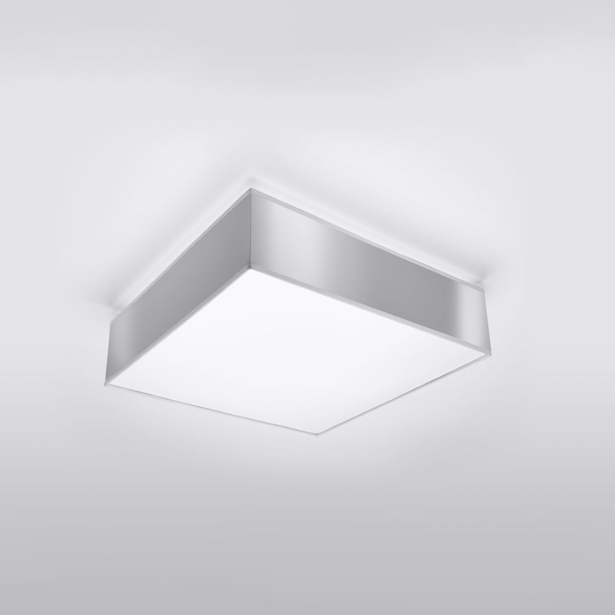 Moderne Deckenleuchte Horus 35 in Grijs - Minimalistisch en LED-compatibel, Ø35 cm 2