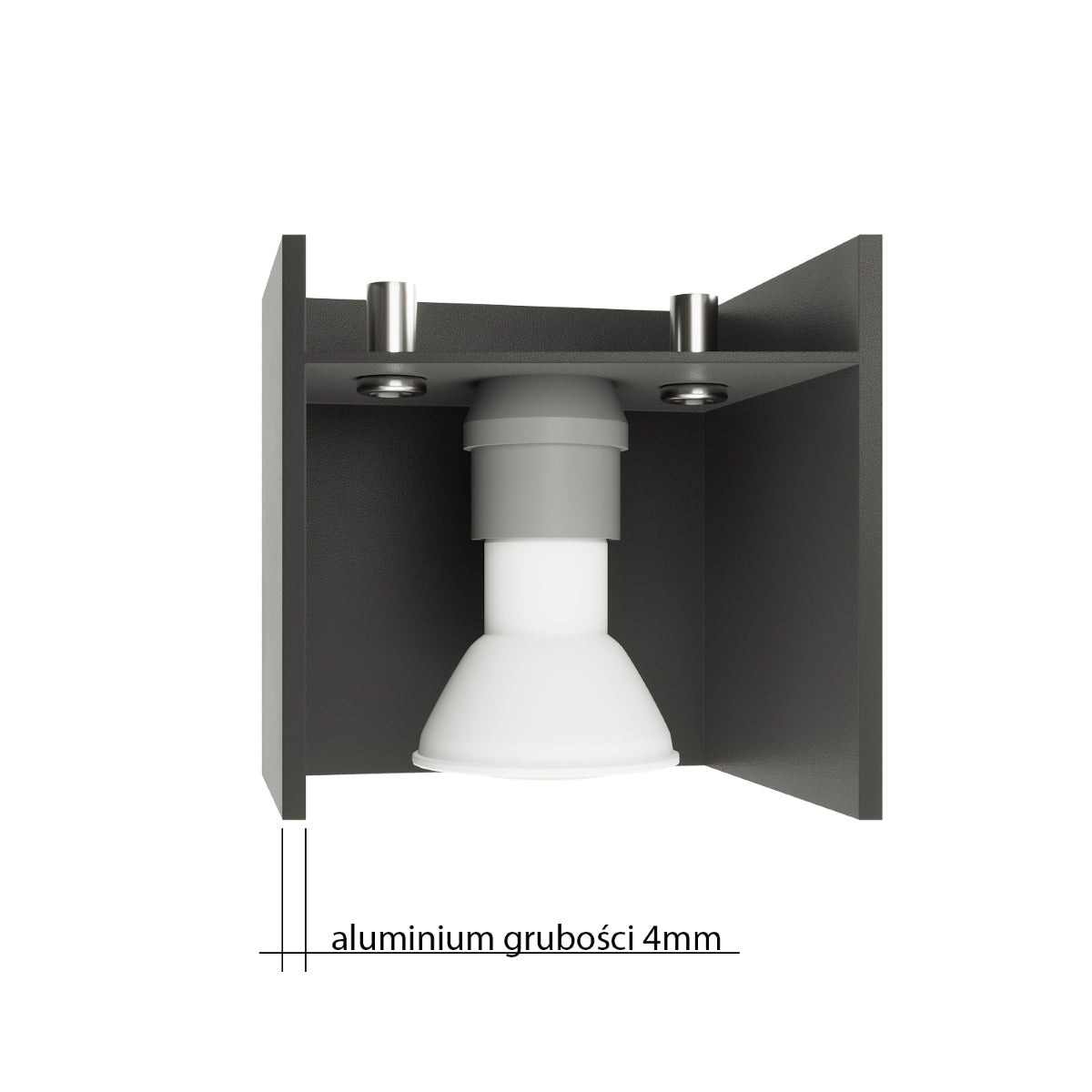 Moderne Deckenleuchte Quad 2 Grau – Beton-Design, 2-Flammige Deckenlamp 3