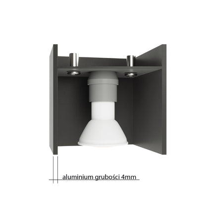 Moderne Deckenleuchte Quad 2 Grau – Beton-Design, 2-Flammige Deckenlamp 3