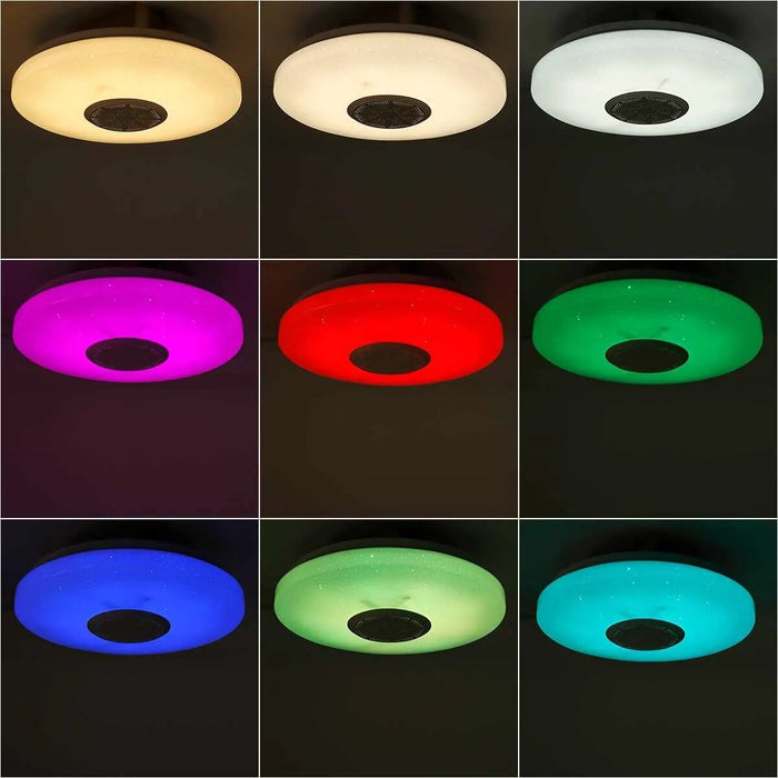 Moderne Deckenleuchte met Bluetooth Lautsprecher en RGB Dimming 4