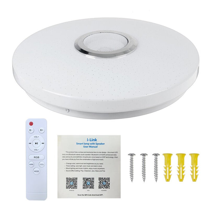 Moderne Deckenleuchte met Bluetooth Lautsprecher en RGB Dimming 5