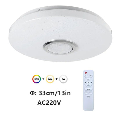 Moderne Deckenleuchte met Bluetooth Lautsprecher en RGB Dimming 8