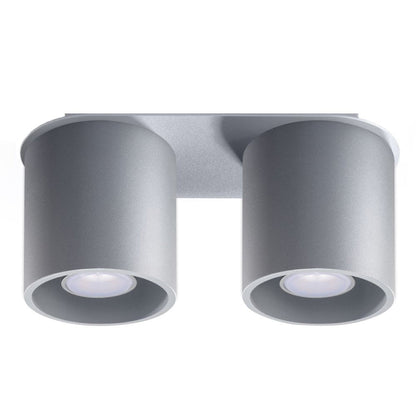 Moderne LED Plafondlamp Orbis 2 in Betonoptiek - Stijlvolle Verlichting met 2 Spots 1