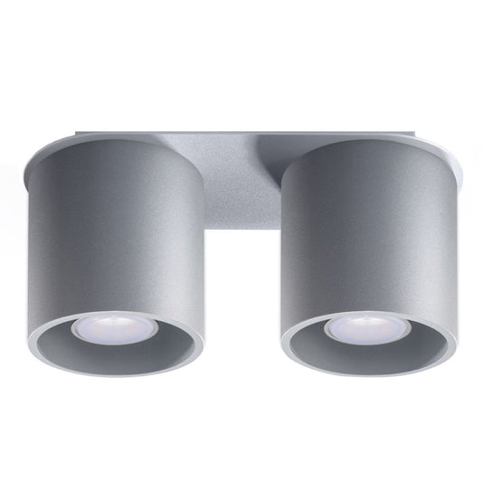 Moderne LED Plafondlamp Orbis 2 in Betonoptiek - Stijlvolle Verlichting met 2 Spots 1