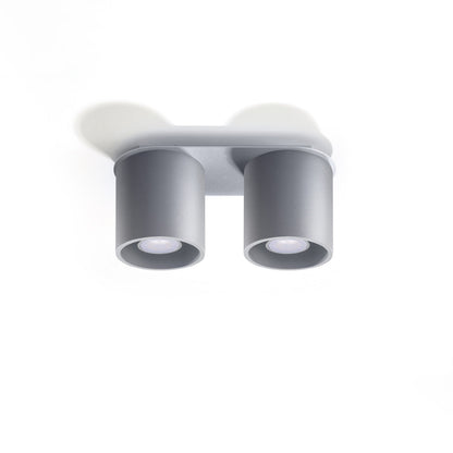 Moderne LED Plafondlamp Orbis 2 in Betonoptiek - Stijlvolle Verlichting met 2 Spots 2