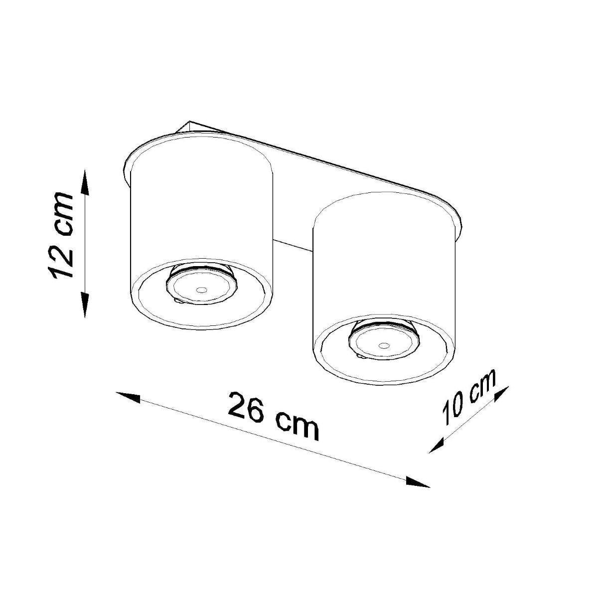 Moderne LED Plafondlamp Orbis 2 in Betonoptiek - Stijlvolle Verlichting met 2 Spots 4