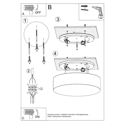 Moderne Plafondlamp Arena Ø35 Cm - Minimalistische Plafonniere met E27 Fitting 4