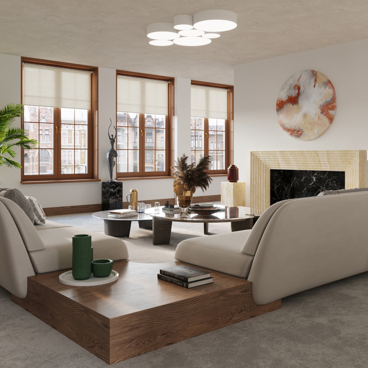 Moderne Plafondlamp Arena Ø35 Cm - Minimalistische Plafonniere met E27 Fitting 5