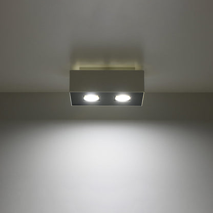 Moderne Plafondlamp Mono 2 in Wit – 2-Flammige Plafonniere voor Slaapkamer en Woonkamer 0