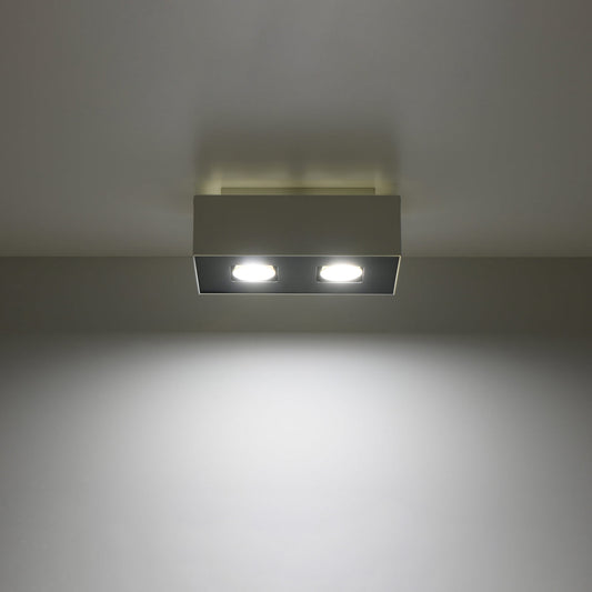 Moderne Plafondlamp Mono 2 in Wit – 2-Flammige Plafonniere voor Slaapkamer en Woonkamer 0