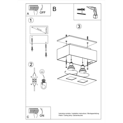 Moderne Plafondlamp Mono 2 in Wit – 2-Flammige Plafonniere voor Slaapkamer en Woonkamer 4