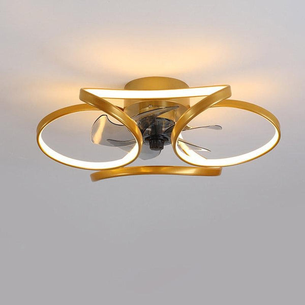 Moderne Plafondventilator Met Lamp en Afstandsbediening - Flower Design Verlichting en Ventilatie 0