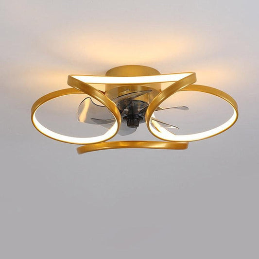 Moderne Plafondventilator Met Lamp en Afstandsbediening - Flower Design Verlichting en Ventilatie 0