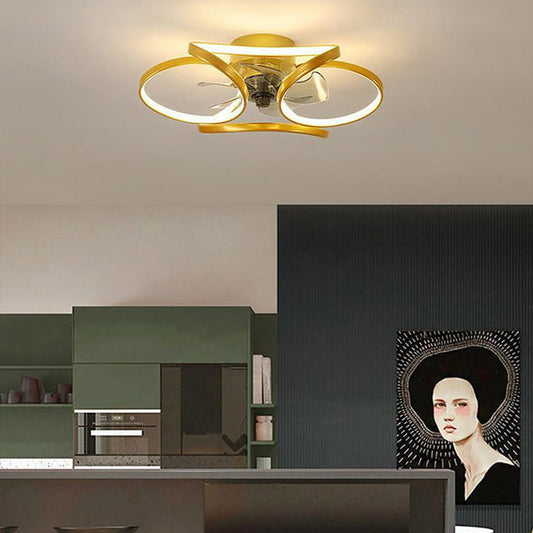 Moderne Plafondventilator Met Lamp en Afstandsbediening - Flower Design Verlichting en Ventilatie 1