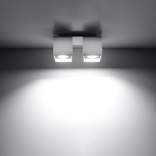 Moderne QUAD Deckenleuchte in Weiß – Elegante Eckige Lampe voor Jouw Interieur 0