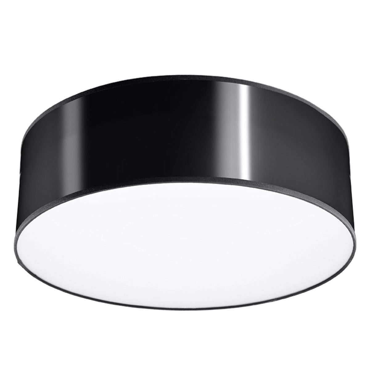 Moderne Ronde Deckenleuchte Arena Ø25 Cm in Zwart - E27 1