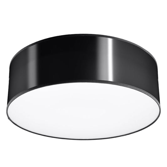 Moderne Ronde Deckenleuchte Arena Ø25 Cm in Zwart - E27 1