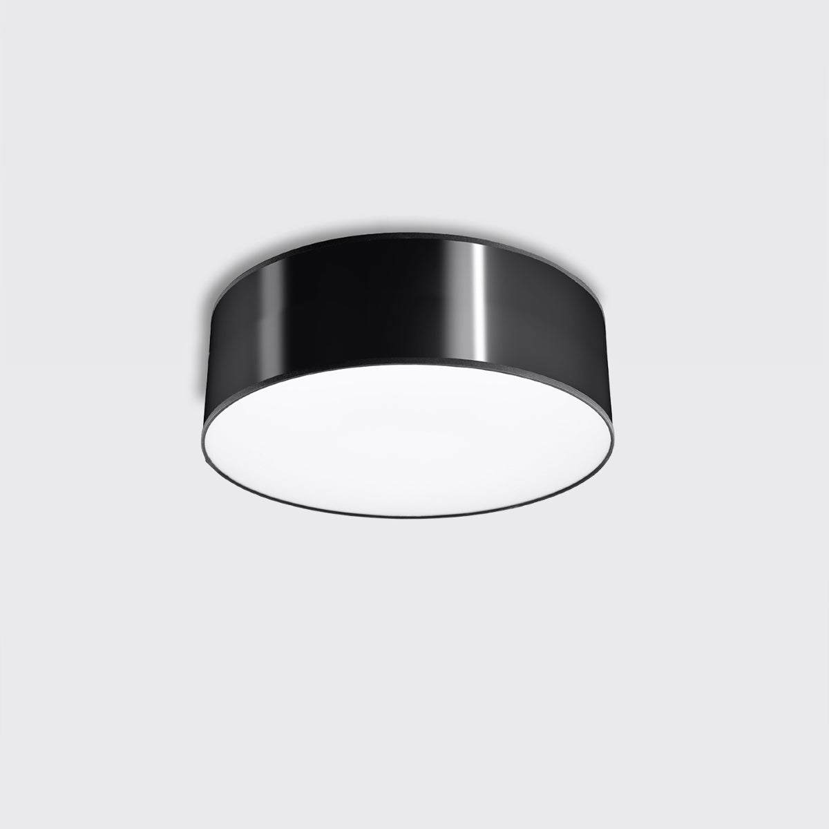 Moderne Ronde Deckenleuchte Arena Ø25 Cm in Zwart - E27 2