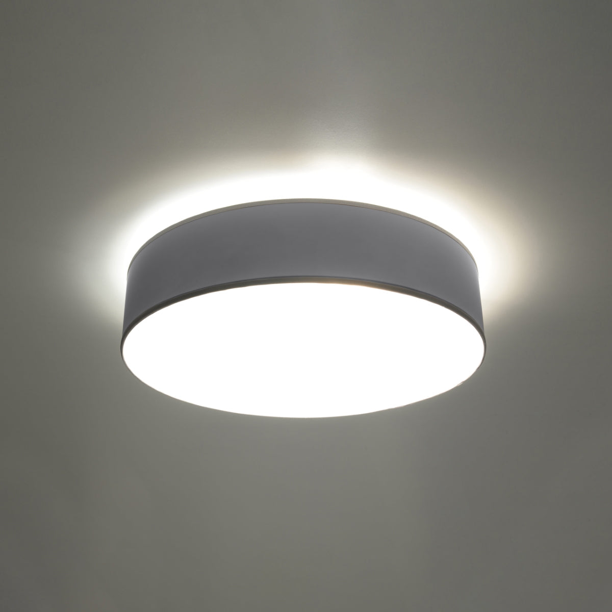 Moderne Ronde Deckenleuchte Arena Ø45 cm in Grijs - E27, Minimalistisch Design 0