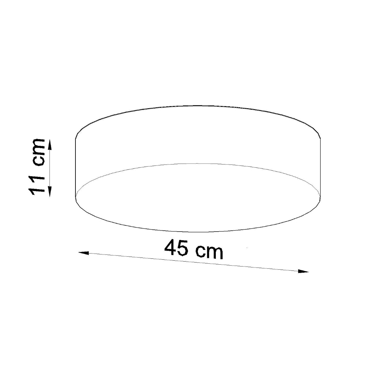 Moderne Ronde Deckenleuchte Arena Ø45 cm in Grijs - E27, Minimalistisch Design 3