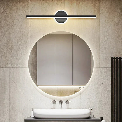 Moderne Zonne Energie Wandlamp Zwart Goud 40/60cm Muurlamp voor Badkamer en Toilet Verlichting 1