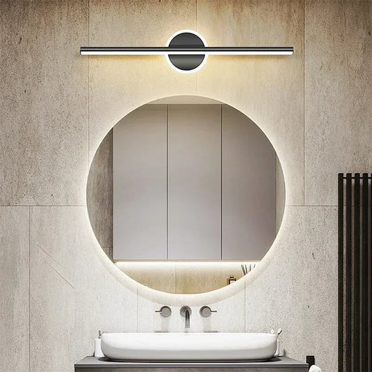 Moderne Zonne Energie Wandlamp Zwart Goud 40/60cm Muurlamp voor Badkamer en Toilet Verlichting 1