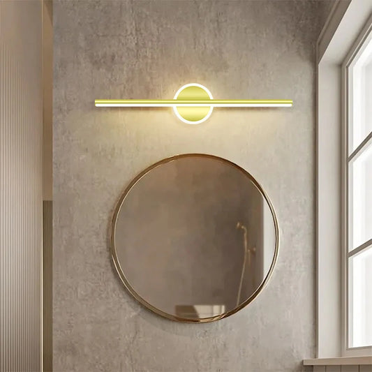 Moderne Zonne Energie Wandlamp Zwart Goud 40/60cm Muurlamp voor Badkamer en Toilet Verlichting 2