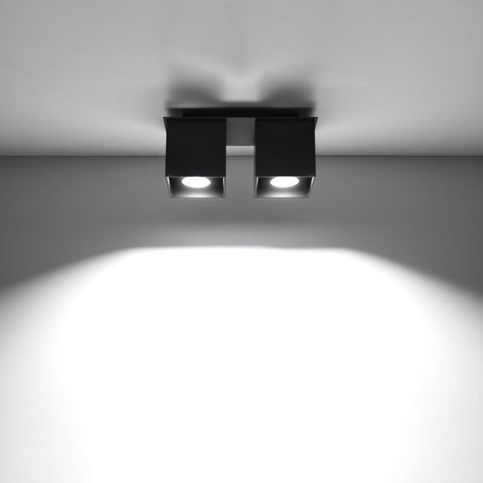 Moderne Zwarte LED Plafondlamp - Minimalistische QUAD Deckenleuchte voor Elk Interieur 0
