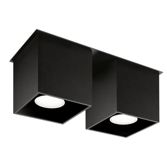 Moderne Zwarte LED Plafondlamp - Minimalistische QUAD Deckenleuchte voor Elk Interieur 1