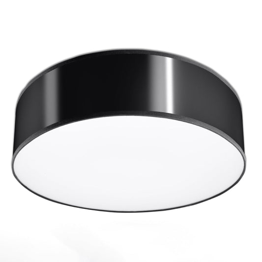 Moderne Zwarte Plafondlamp Arena Ø35 cm - Minimalistisch en Elegante Plafonniere met E27 Fitting 1