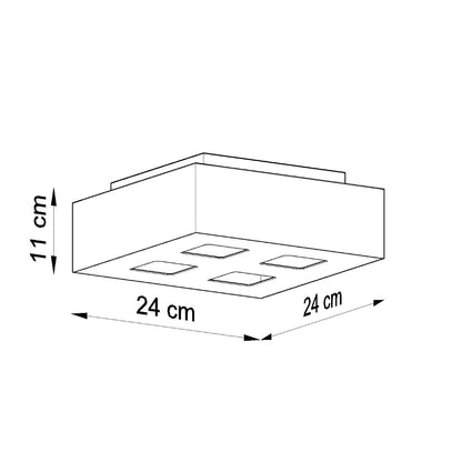 Moderne Zwarte Plafondlamp Mono 4 – 4-Flammige LED-Lamp met Industrieel Ontwerp 3