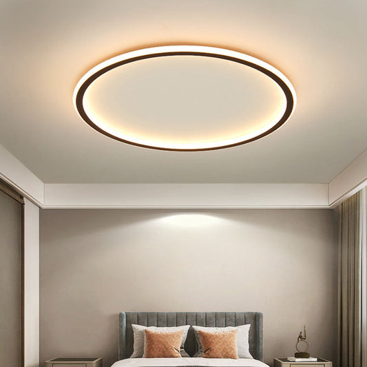 Mysaglobe Scandinavische Ronde Plafondlamp - Zwart LED Plafonnière voor Slaapkamer en Eetkamer 0