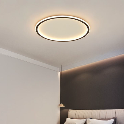 Mysaglobe Scandinavische Ronde Plafondlamp - Zwart LED Plafonnière voor Slaapkamer en Eetkamer 3