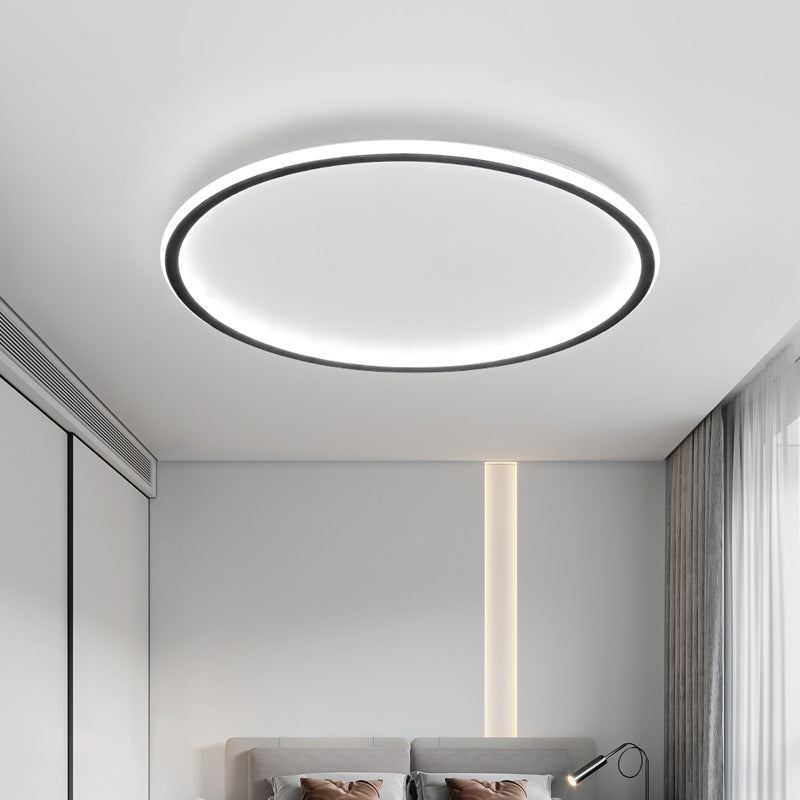Mysaglobe Scandinavische Ronde Plafondlamp - Zwart LED Plafonnière voor Slaapkamer en Eetkamer 7