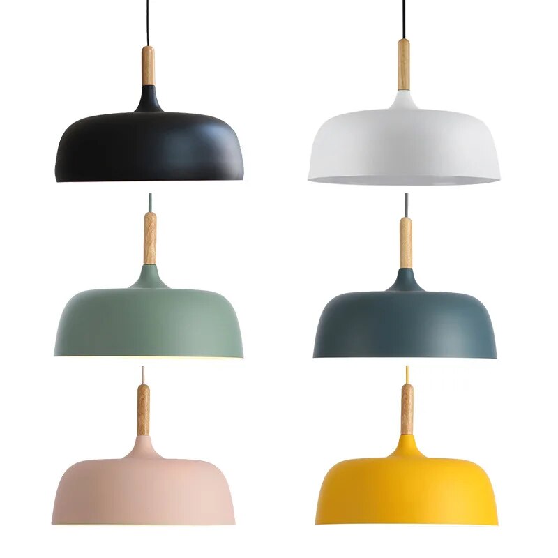 Nordic LED Pendelleuchte – Scandinavisch Design voor Stijlvolle Interieurs in Wit, Zwart, Groen, Blauw, Geel, Roze 2
