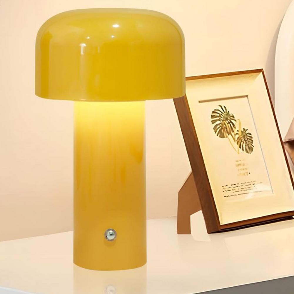 Zenthra | Oplaadbare LED Paddenstoel Tafellamp Moderne Draadloze Ontwerp Lamp voor Woonkamer, Slaapkamer & Kantoor