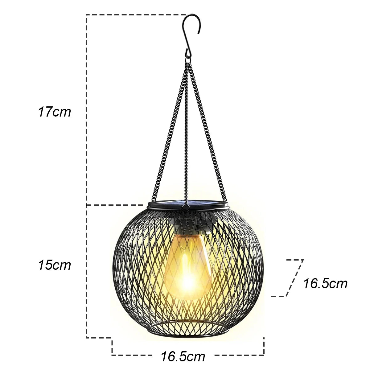 Ortiny Solar LED Tuinlamp - Warmwit Licht met Bewegingssensor en Hangdecoratie - Tuinverlichting op Zonne-Energie 10