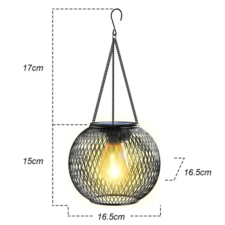 Ortiny Solar LED Tuinlamp - Warmwit Licht met Bewegingssensor en Hangdecoratie - Tuinverlichting op Zonne-Energie 10