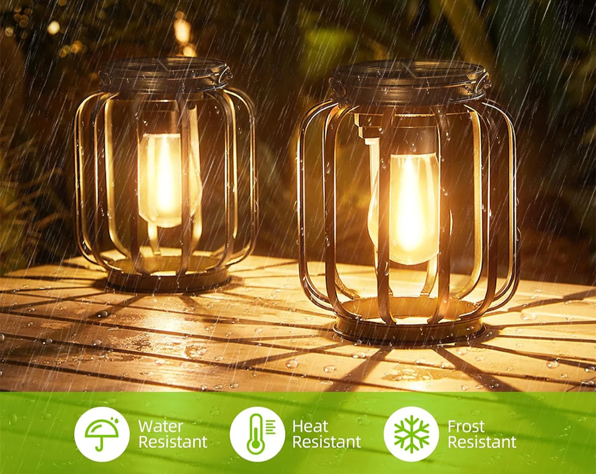 Ortiny Solar LED Tuinlamp - Warmwit Licht met Bewegingssensor en Hangdecoratie - Tuinverlichting op Zonne-Energie 8