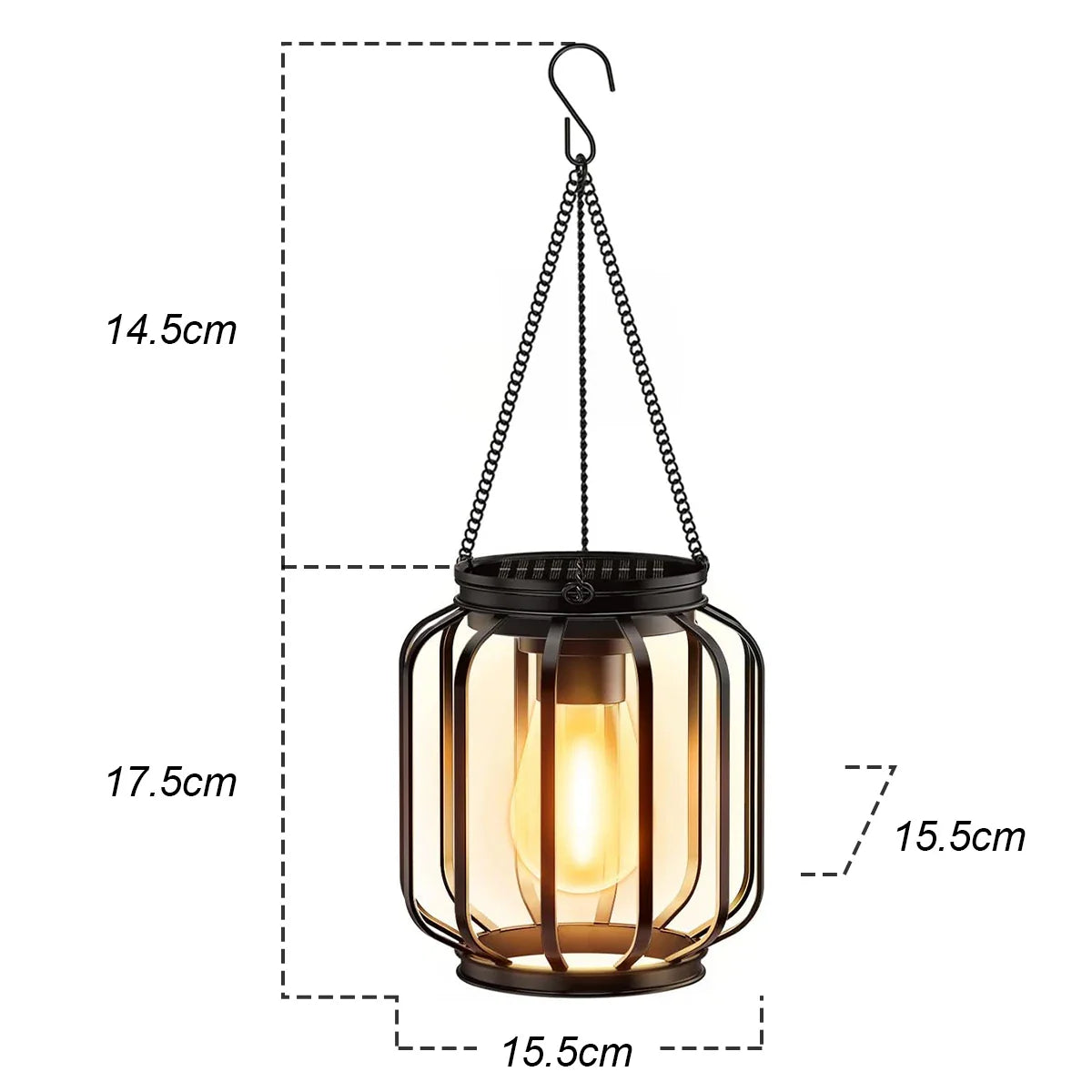 Ortiny Solar LED Tuinlamp - Warmwit Licht met Bewegingssensor en Hangdecoratie - Tuinverlichting op Zonne-Energie 9