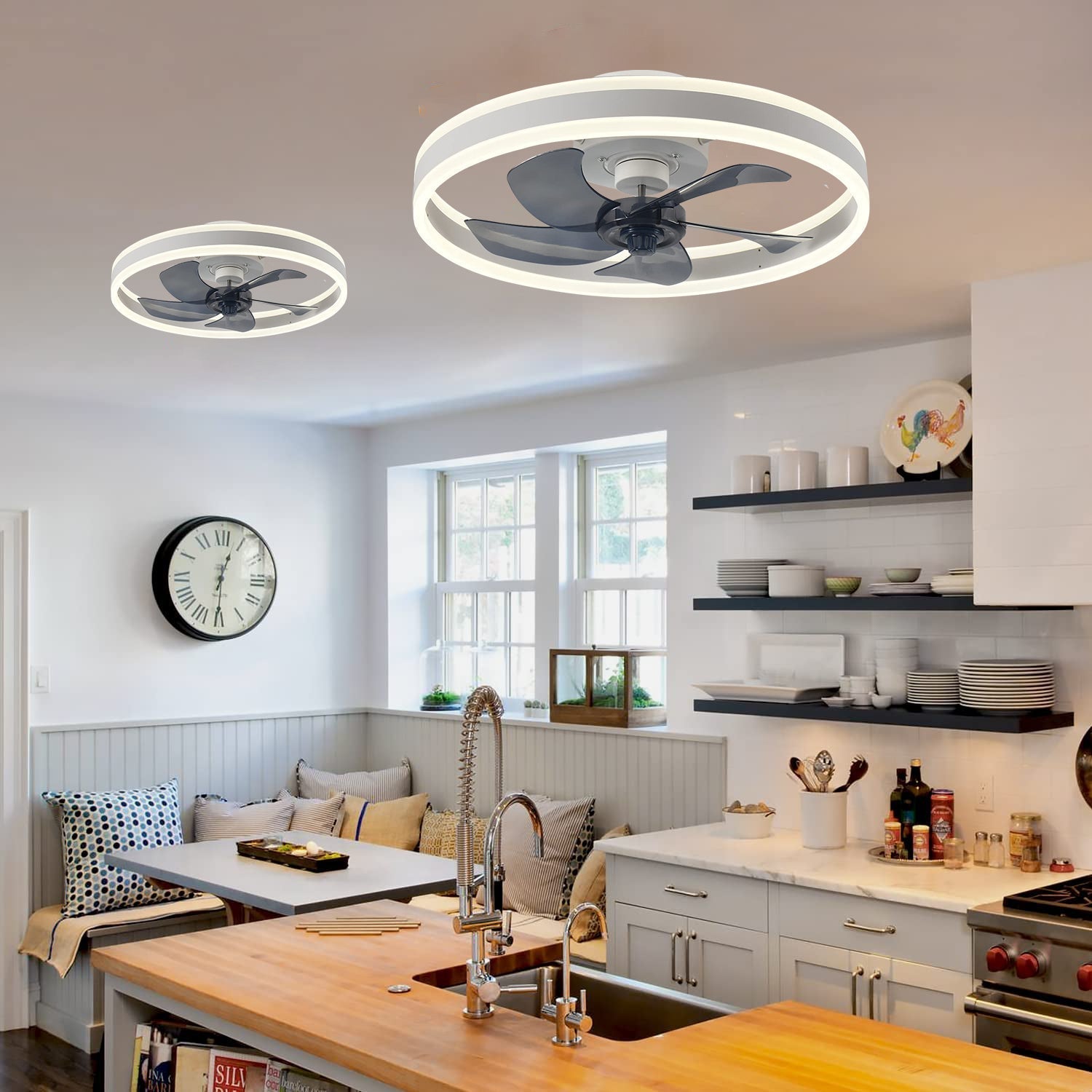 Plafondventilator met Lamp en Afstandsbediening - Stijlvolle Verlichting en Koeling in Één 2