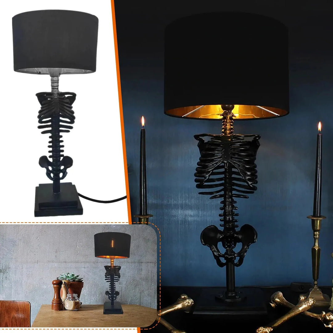 Handgemaakte Gotische Skeleton Tafel Lamp