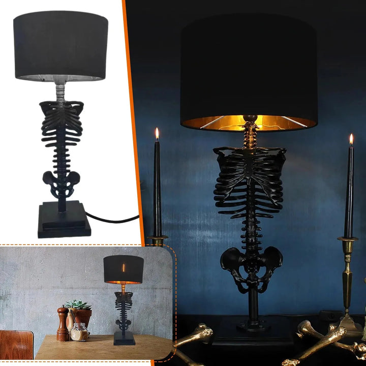 Handgemaakte Gotische Skeleton Tafel Lamp