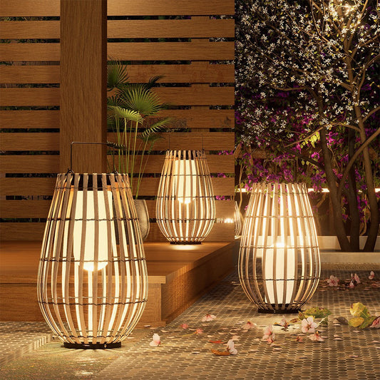 Solar Buitenlamp - Duurzame Rotan Buitenverlichting voor Tuin en Terras 0
