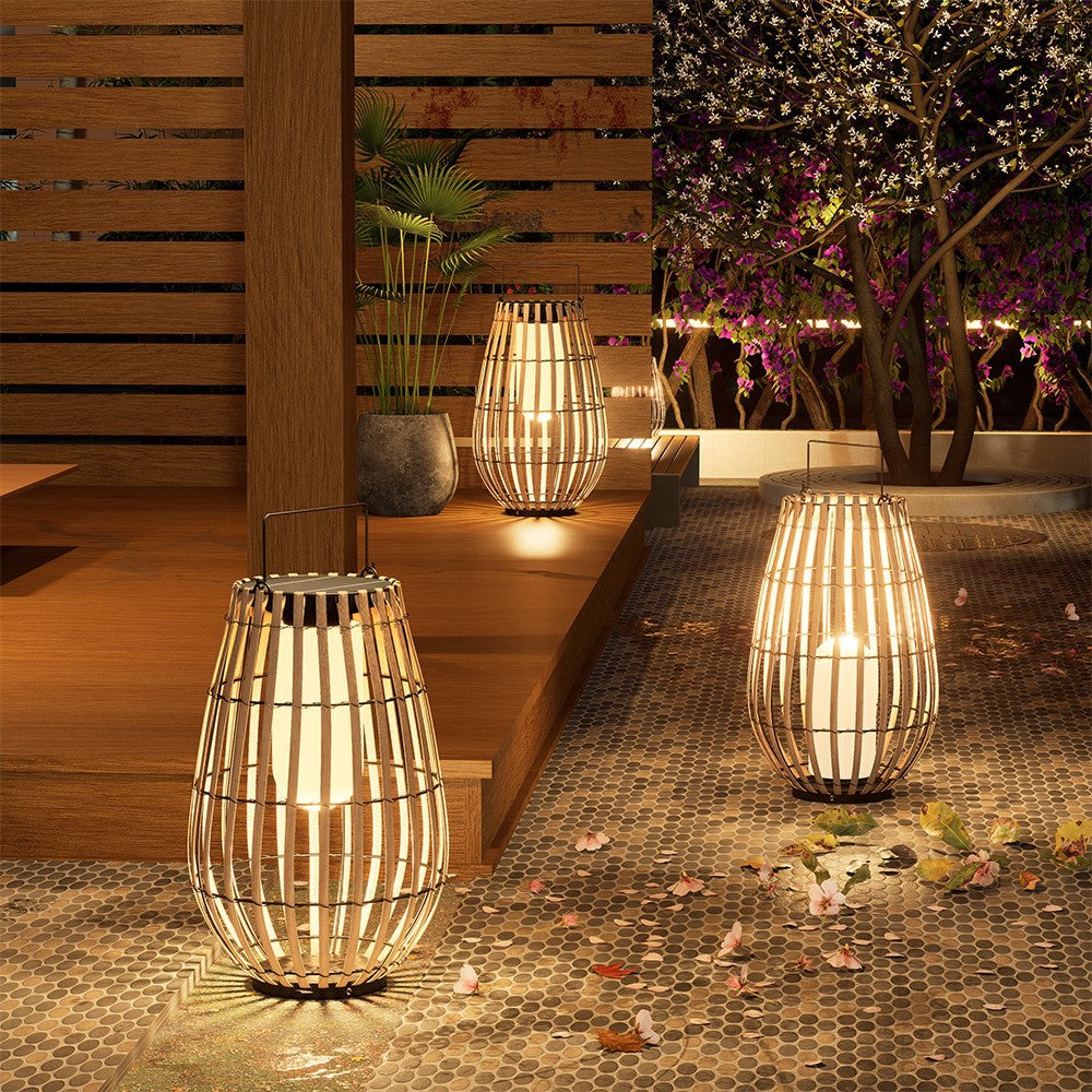 Solar Buitenlamp - Duurzame Rotan Buitenverlichting voor Tuin en Terras 1